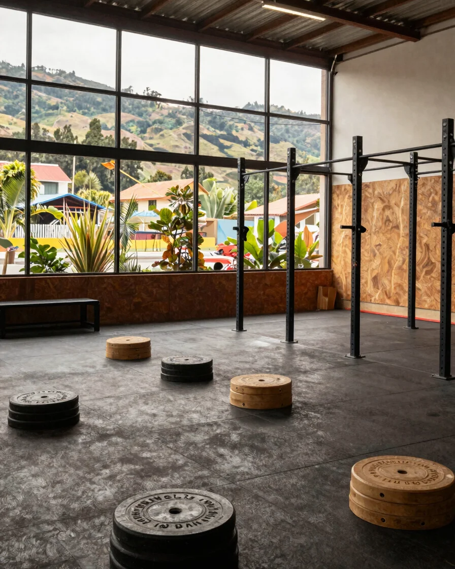 Amplio espacio de entrenamiento de CrossFit en un box urbano de A